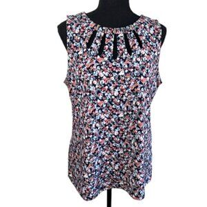 White House Black Market Women’s Sleeveless Floral Top Size Large